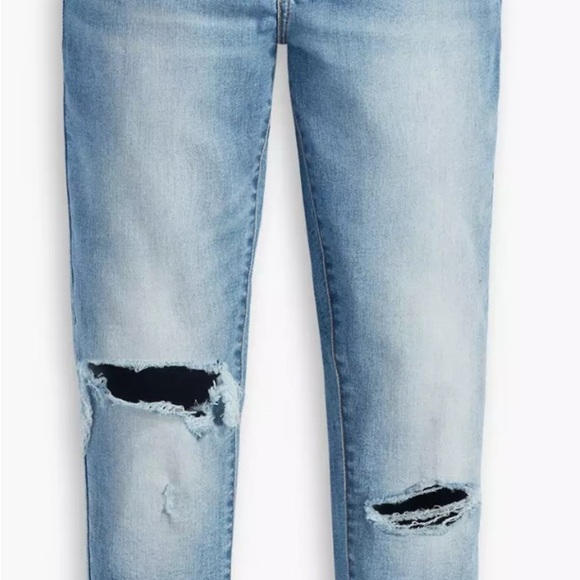 Levi's Women's 721 High Rise Skinny Leg Factory Distressed Stretch Jeans 25 x 30 - Picture 4 of 15